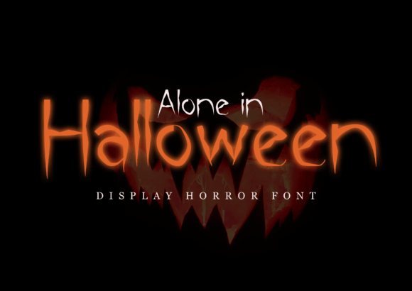 Alone in Halloween: A Spooky Display Font with Editorial Intention