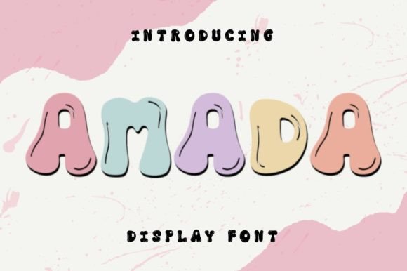Amada Font: A Playful Display Typeface for Handmade Charm