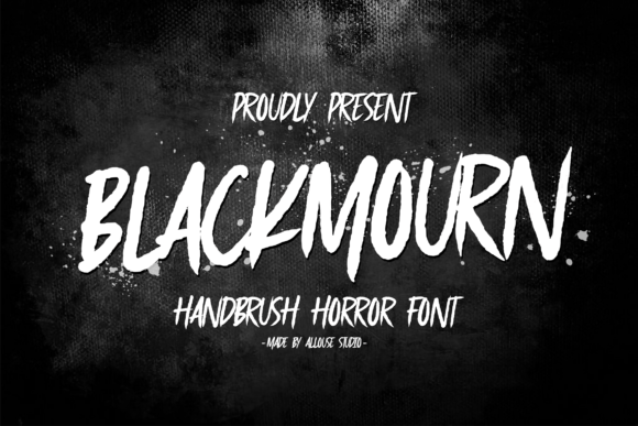 Blackmourn: A Handbrush Horror Display Font for Crafters