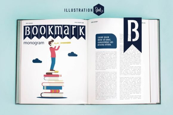 Bookmark Monogram: A Display Font That Cuts Through the Feed