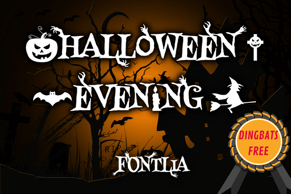 Halloween Evening: A Spooky-Perfect Display Font for Your Brand