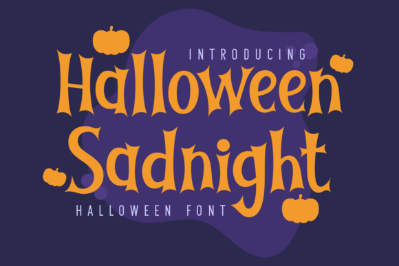 Halloween Sadnight Display Font for Crafters