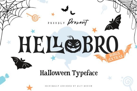 Hellobro Font: A Playful Display Typeface for Handmade Creators