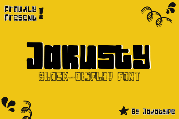Jakusty: A Playful, Bold Display Font for Small Business Branding